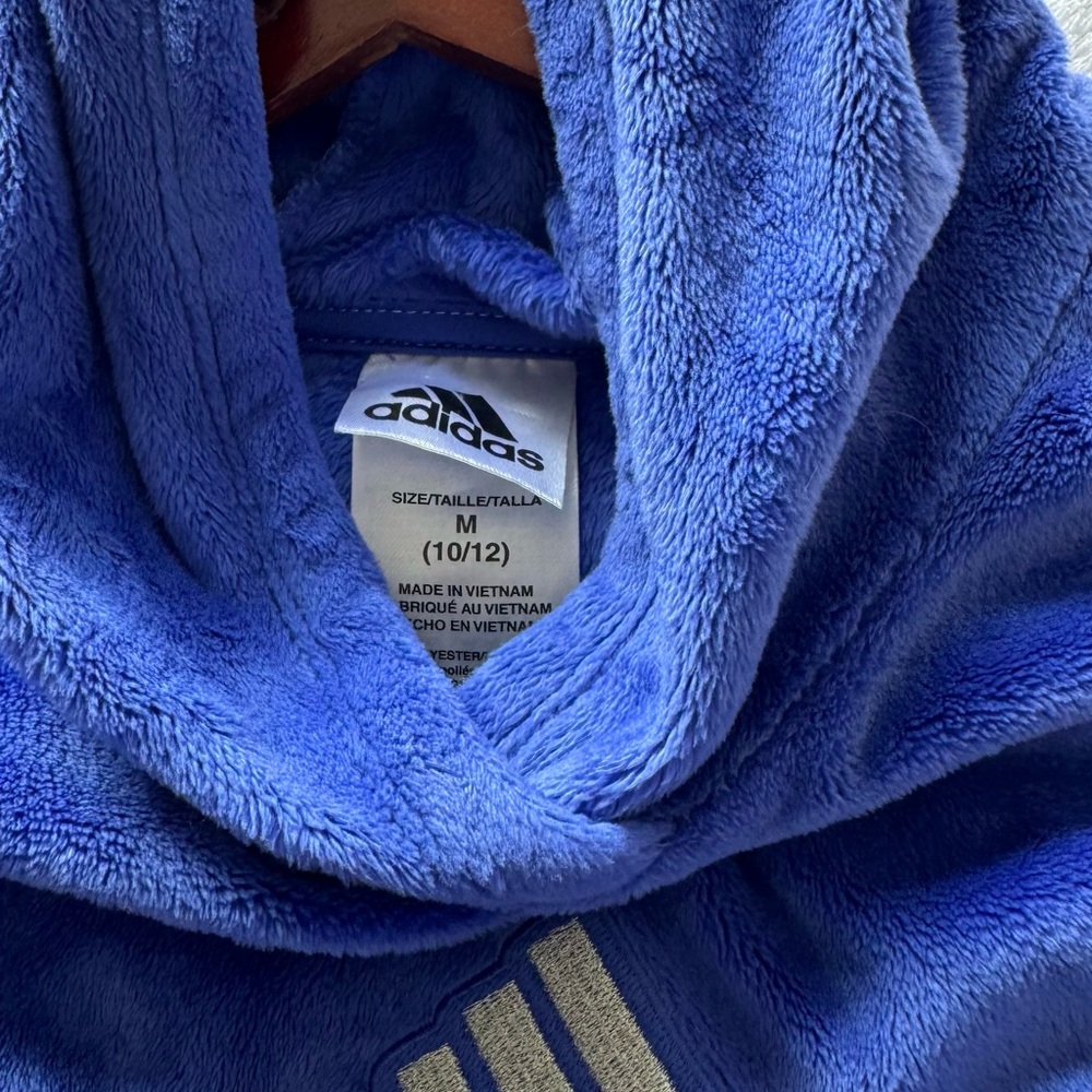Adidas Royal Blue Plush Hoodie with Hood